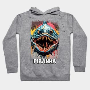 Piranha Amazon River Monster fish Modern Fantasy Art Illustration Hoodie